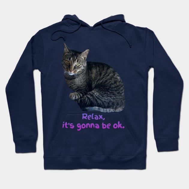 Relax, it’s gonna be ok. (Kitty) Hoodie by Amanda1775